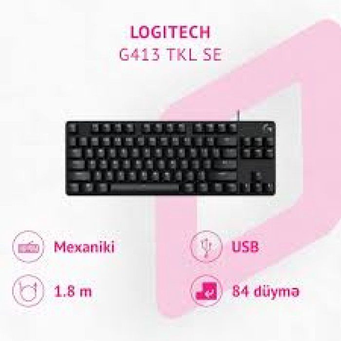 Logitech G413 TKL SE Mexaniki Oyun Klaviaturası — Elektronika, Bakı (3)