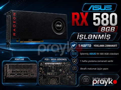 Asus RX580 8GB — Bakı