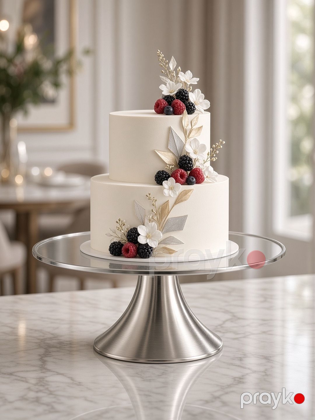 Tort üçün altlıq 13130, dairə, şüşə, metal — Mallar, Bakı (2)