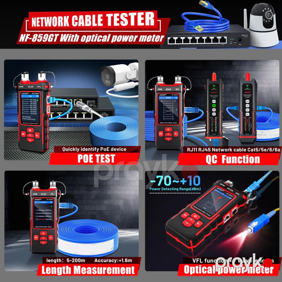 Noyafa NF-859GT 10-in-1 Multifunction Network Cable Tester — Şəbəkə və server avadanlığı, Bakı (3)