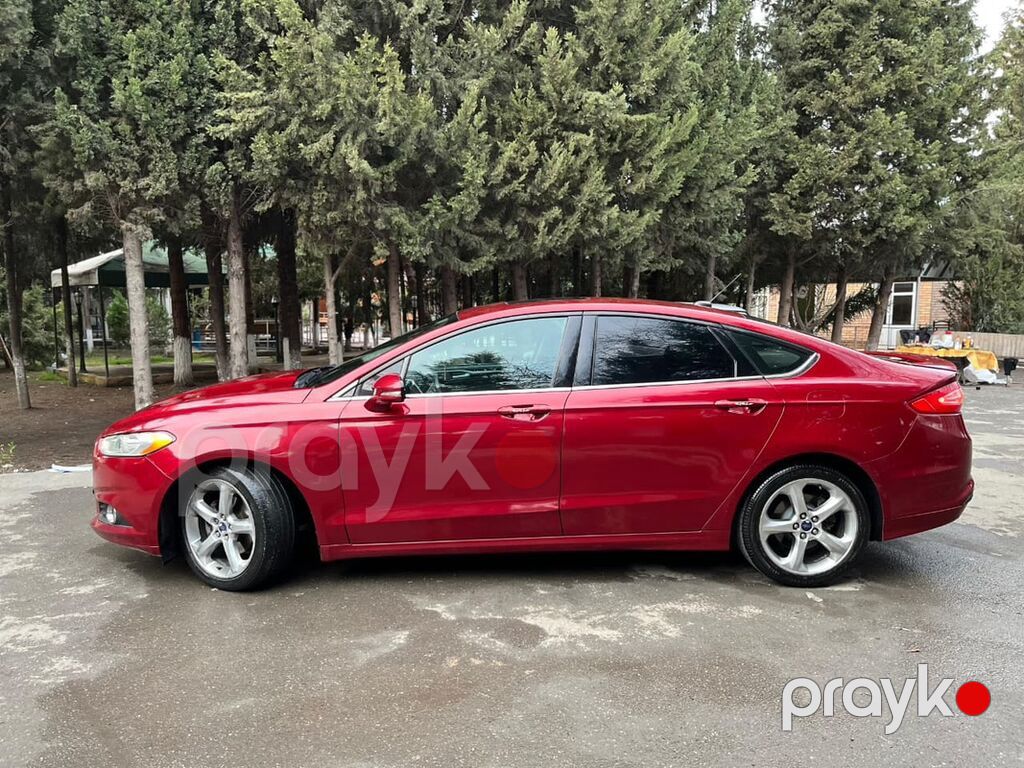 Ford Fusion sedan - Kuzov: sedan, qırmızı rəng - Mühərrik: EcoBoost — Avtomobillər, Ağdaş (6)