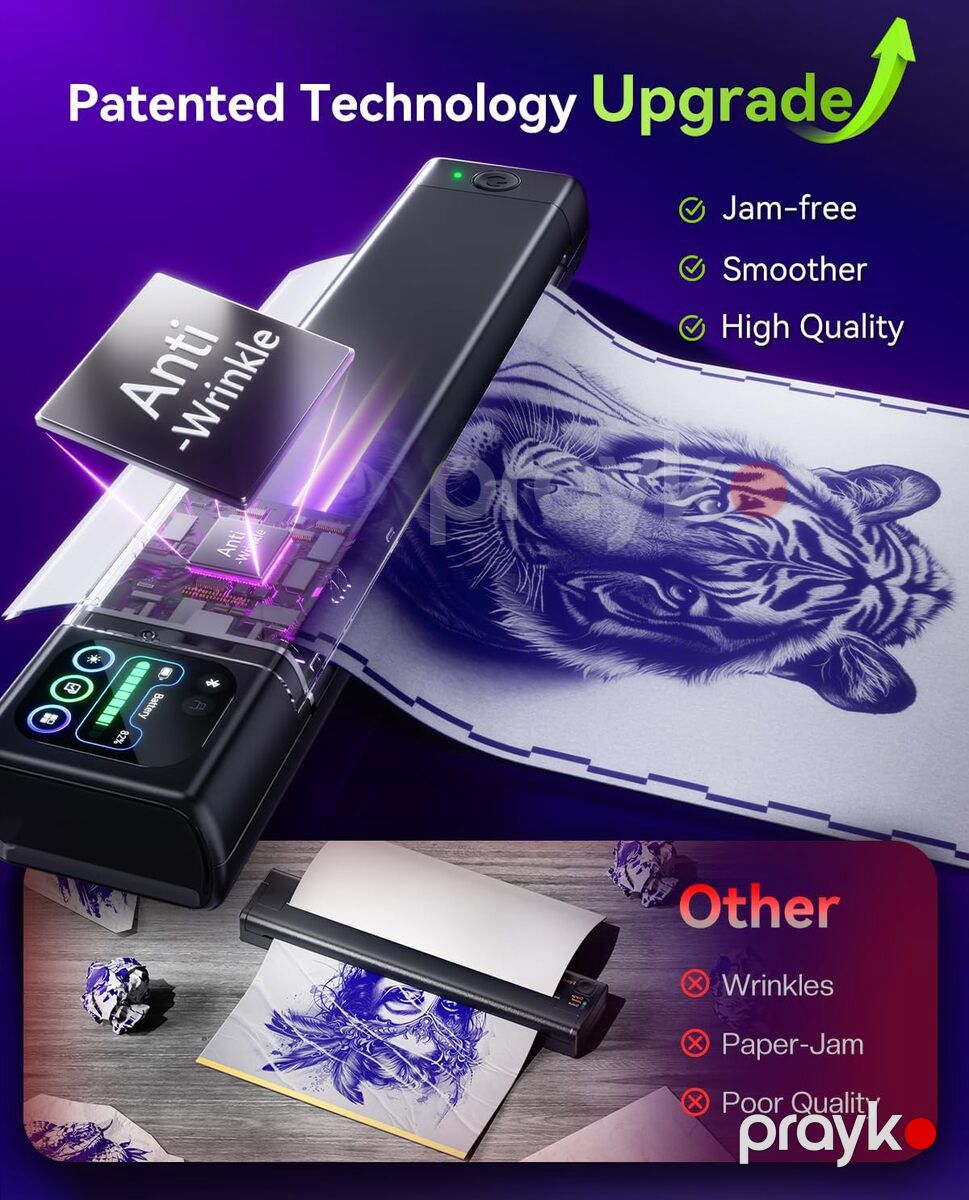 Phomemo M08F Plus Touchscreen Tattoo Stencil Printer — Ofis texnikası və istehlak malları, Bakı (10)