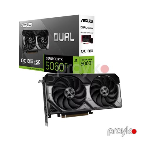 Videokart ASUS Dual RTX 5060Ti 8GB OC Edition (90YV0MP2-M0NA00) — Bakı