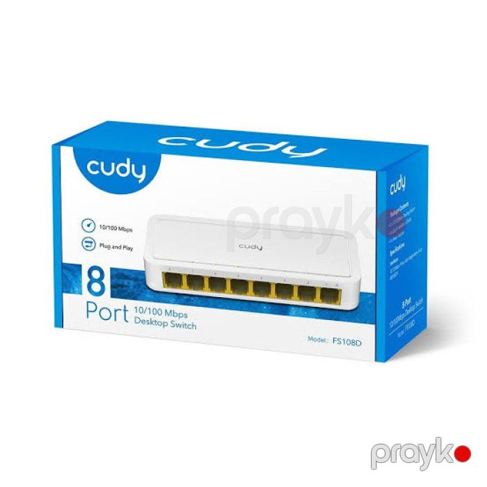 Cudy FS108D 8 Port 10/100 Mbps Fast Ethernet Unmanaged Desktop Switch — Elektronika, Bakı (3)