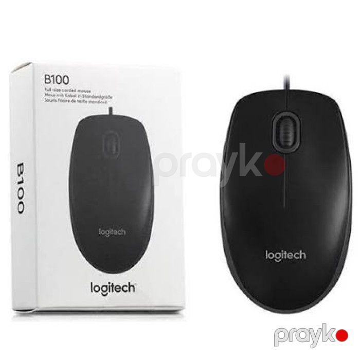 Logitech B100 910-003357 800 DPI Simli Optik Kompüter Siçanı Black — Elektronika, Bakı (2)