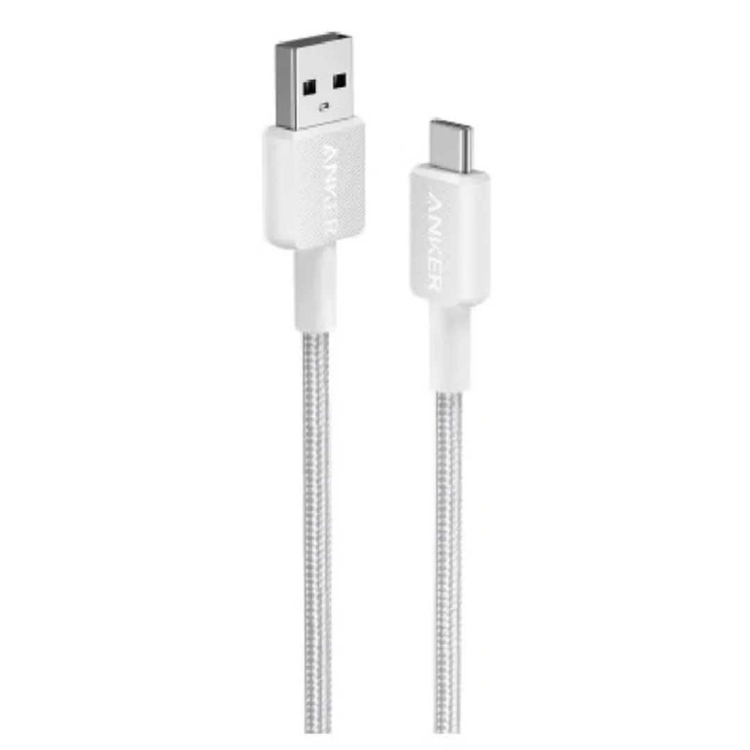 Kabel Anker 322 Usb-a to Usb-c 3ft braided White (A81H5H21) — Bakı