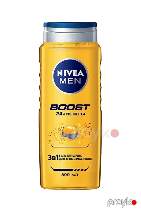 Duş geli Nivea Boost 3 1-də bədən, üz və saç üçün, 500 ml — Bakı
