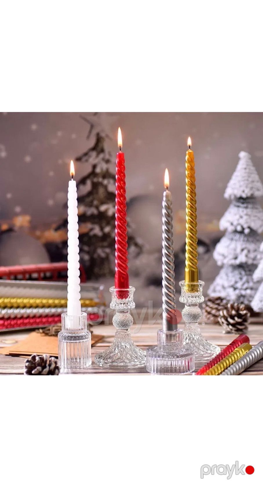 Şam dəsti, gümüşü, 2 əd, 30 sm — Mallar, Bakı (3)
