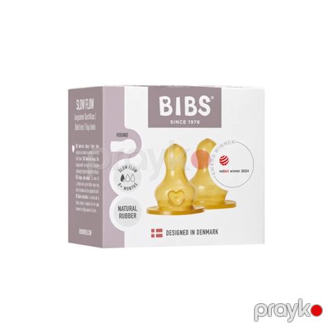 Qidalanma üçün əmzik dəsti Bibs Natural Rubber Slow Flow, 0 ay, lateks, 2 əd — Bakı