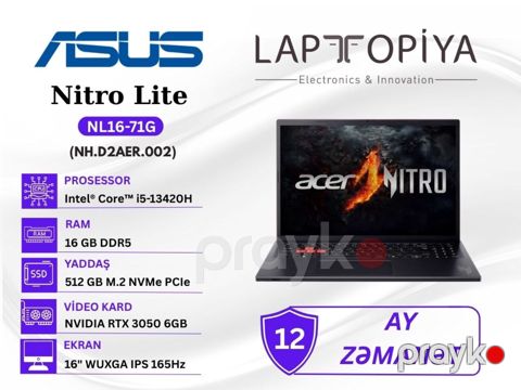 Acer Nitro Lite NL16-71G (NH.D2AER.002) — Bakı