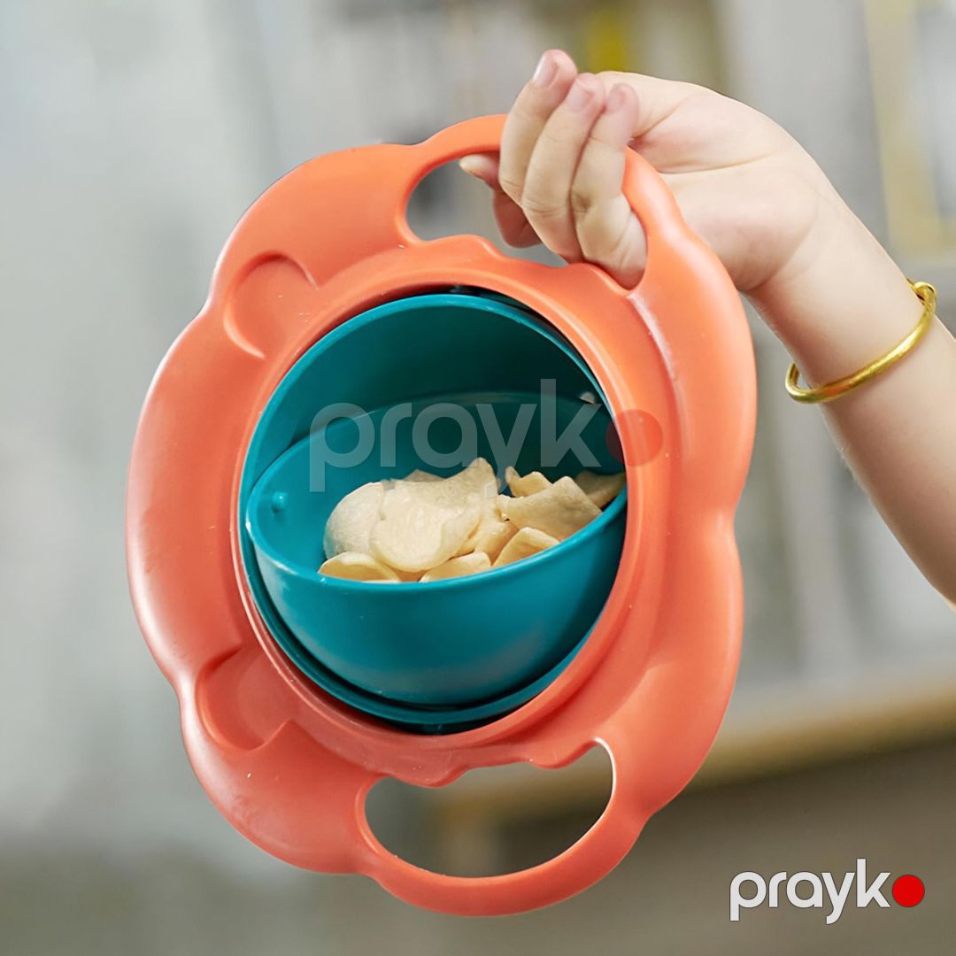 Qidalanma üçün tökülməyən kasa Gyro Bowl, yaşıl/narıncı — Mallar, Bakı (3)