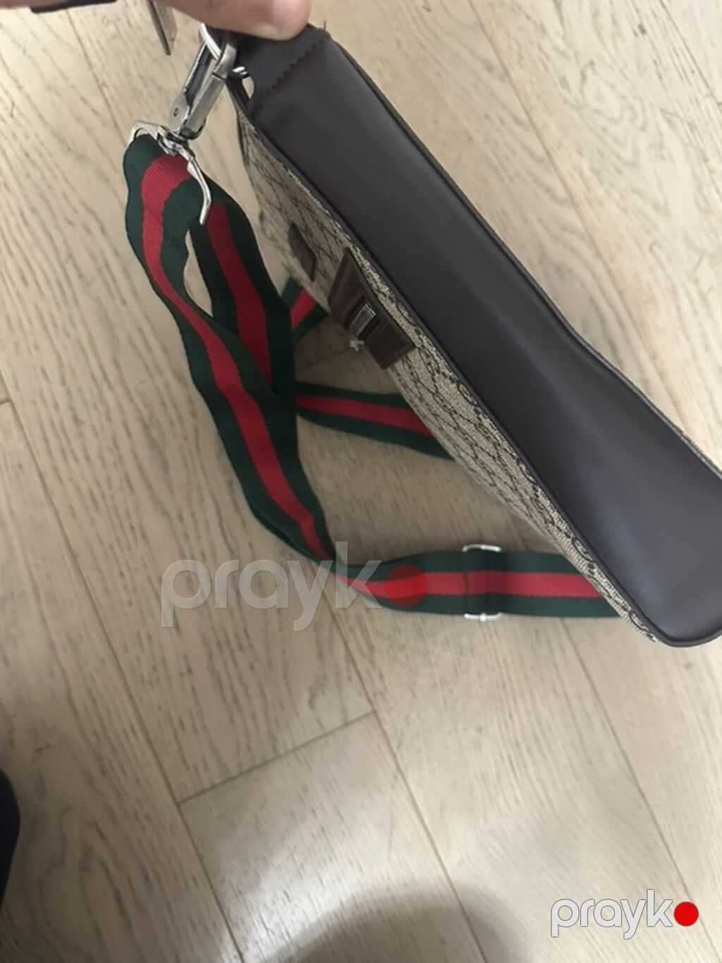 GG monoqram naxışlı çiyin çantası - Material: Bej rəngli GG kətan — Çantalar, çamadanlar, cüzdanlar, Bakı (4)