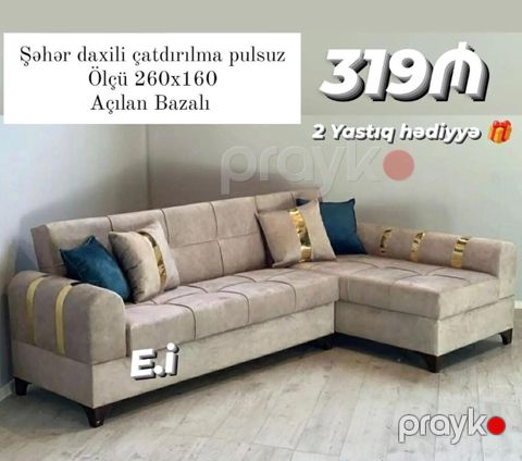 Açılan bazalı künc divan Yep yeni 319 azn rəng seçimi var çatdırılma — Saray