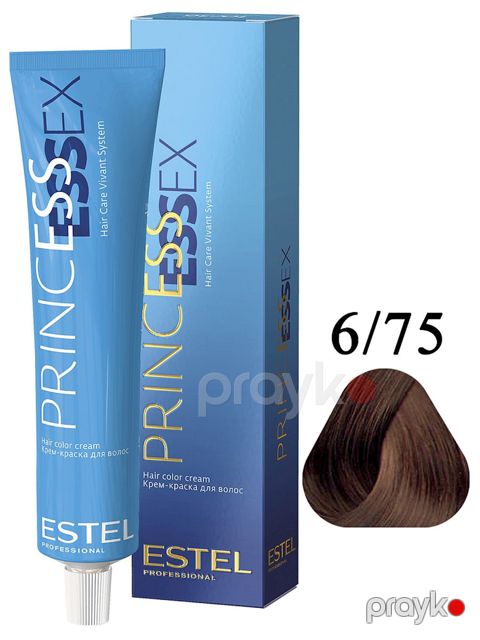 Saçlar üçün krem-boya Estel Professional Princess Essex 6/75 palisandr tünd xurmayı qəhvəyi-qırmızı 60 ml — Bakı