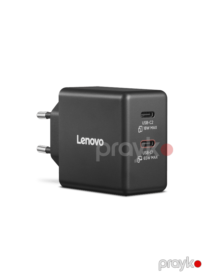 Lenovo Dual Usb-c 65W GaN Charger (40AW065BEU) — Kabelləri, adapterlər və keçidçilər, Bakı (2)