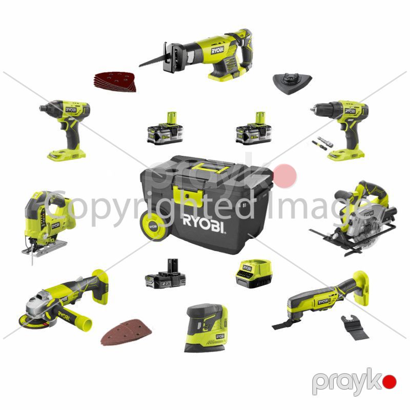 Alət dəsti Ryobi R18C3552K8T, 5133004935 — Təmir və inşaat, Bakı (3)