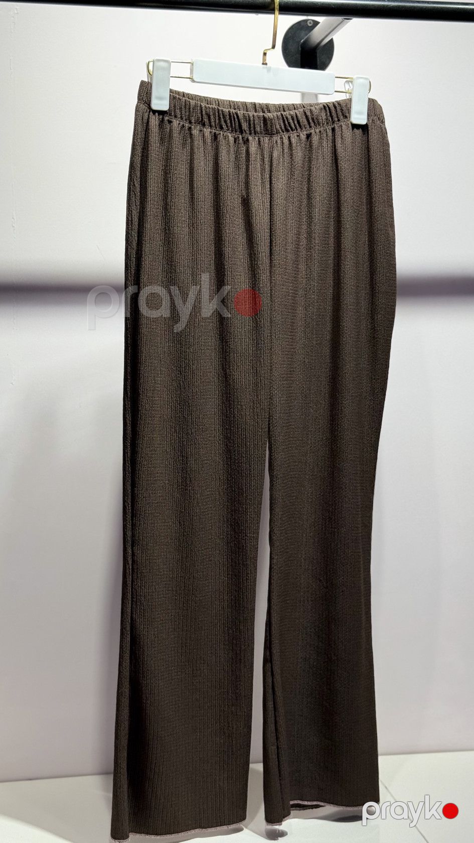 Şalvarlı pijama dəsti, qəhvəyi, viskoz/likra, ölçü 2XL — Mallar, Bakı (3)