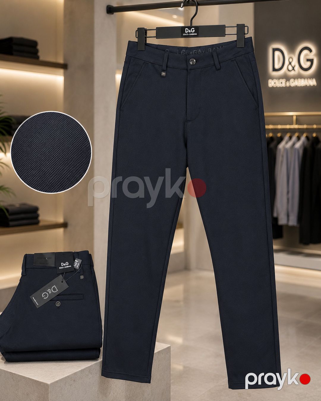 Kişilər üçün klassik şalvar, tünd göy, pambıq, ölçü 31 — Mallar, Bakı (2)