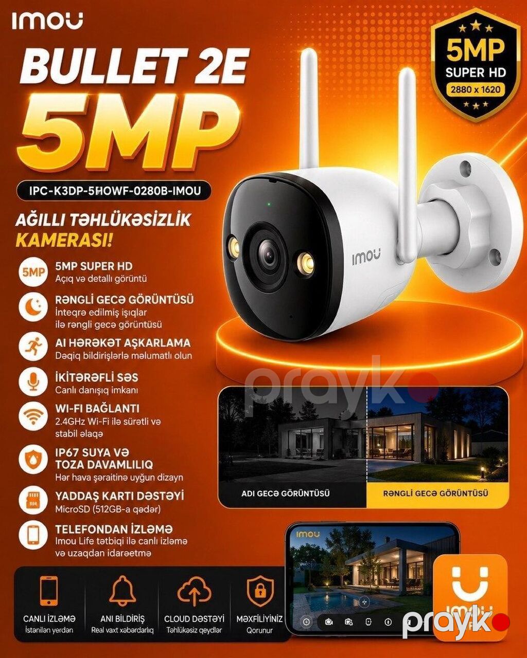 Wifi kamera 1 il zəmanət Şəhər: Bakı Məhsul kateqoriyası — Surveillance sistemləri, Bakı (8)