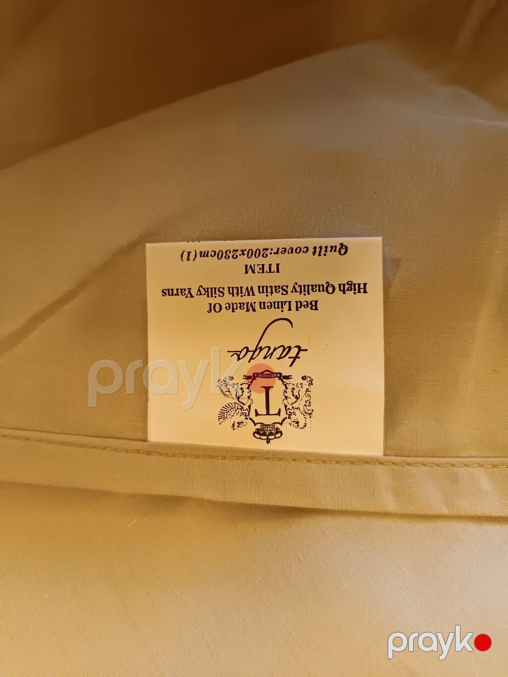 Luxury “L” brend yataq dəsti - Material: Yüksək keyfiyyətli satən — Döşəmə dəsti, Masazır (4)