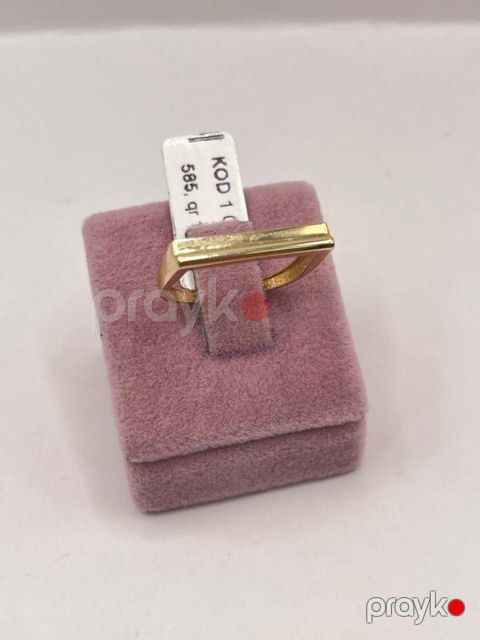 Qızıl qadın üzüyü ador 401638017 585 əyarlı, 1.33 qram, 17.5 ölçü - ador401638017 — Bakı