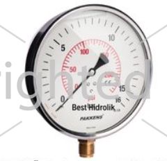 Manometr gliserin dolğulu (0-10 Bar 160 mm 1/2") Pakkens 1601001107 — Bakı