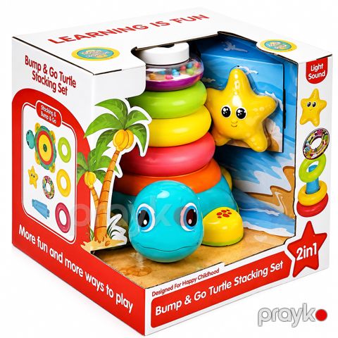 İnteraktiv oyuncaq Bump & Go Turtle Stacking Set, 1+ yaş, Musiqili — Bakı
