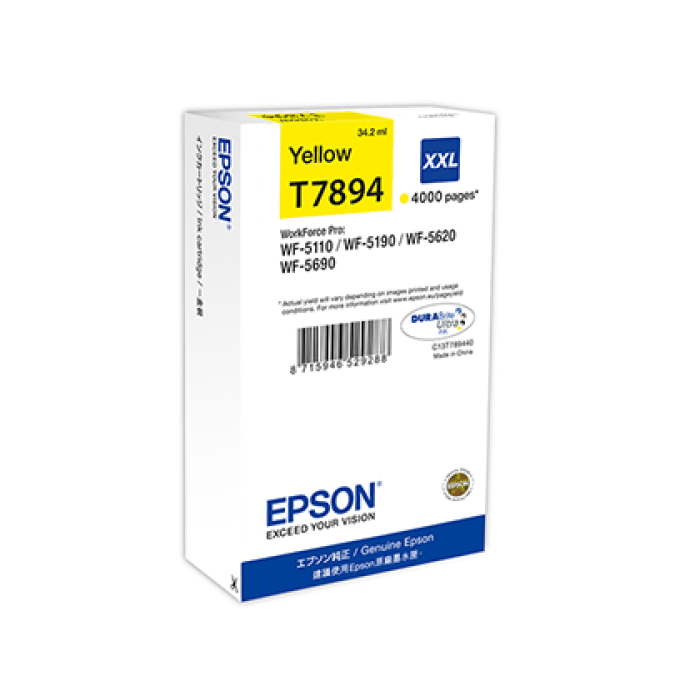 Epson T7894 XXL C13T789440 Yellow Original Mürəkkəb Kartrici 34.2 ml 4000 Səhifə — Elektronika, Bakı