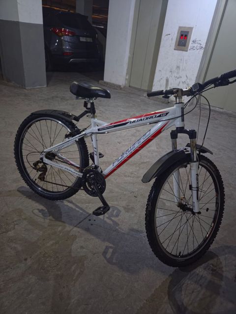 Forward Quadro 1.0 velosipedi - Rəng: ağ/qırmızı-qara qrafikalar — Digah