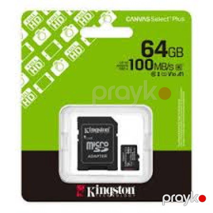 Kingston Canvas Select Plus Gen3 SDCS3/64GB 64GB microSDXC Yaddaş Kartı — Elektronika, Bakı (2)