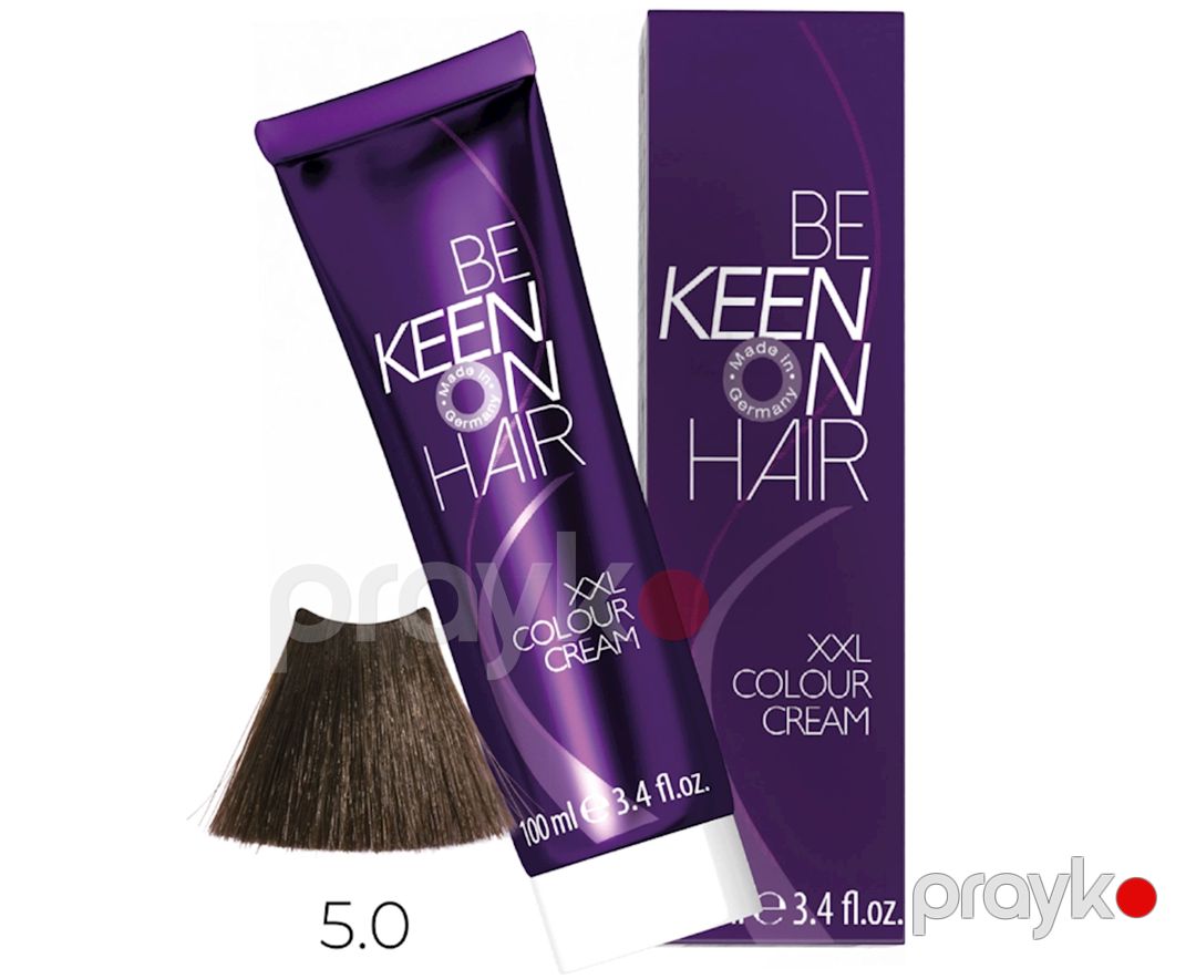 Saçlar üçün krem-boya Keen XXL Colour Cream 5.00 İntensiv açıq qəhvəyi 100 ml — Mallar, Bakı