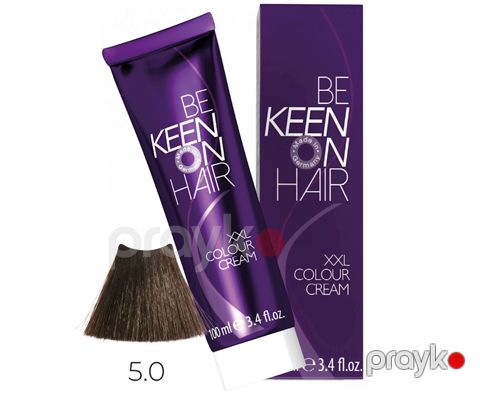 Saçlar üçün krem-boya Keen XXL Colour Cream 5.00 İntensiv açıq qəhvəyi 100 ml — Bakı