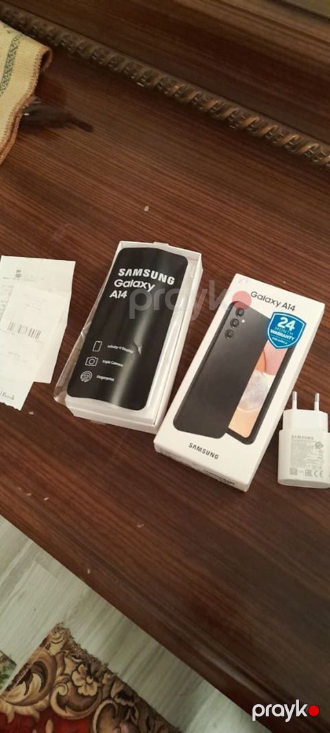 Samsung Galaxy A14, 64 GB, rəng - Qara, Barmaq izi — Qusar