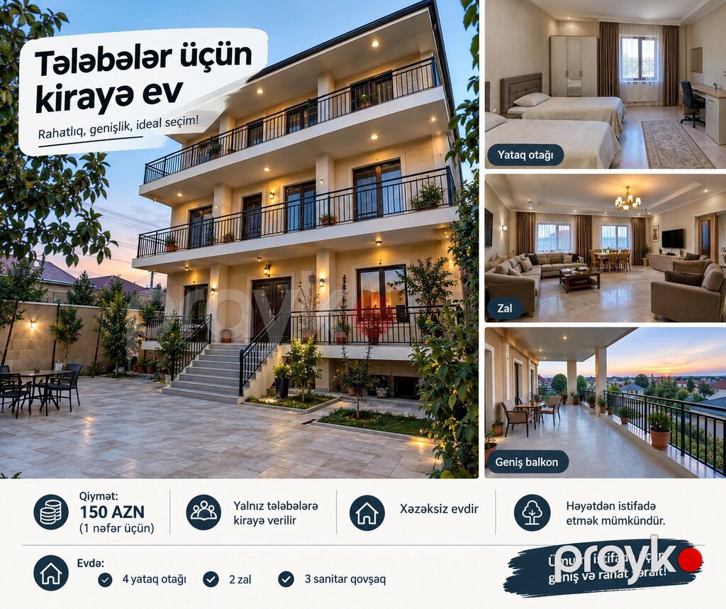 400 kv. m, 4 otaqlı — Ev, villa, Bakı (2)
