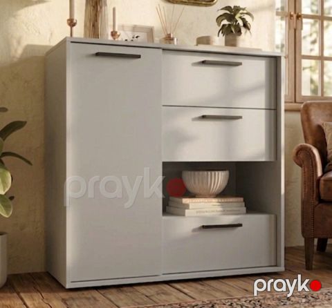 Tumba MB15, boz, laminat, 90x90x40 sm — Bakı