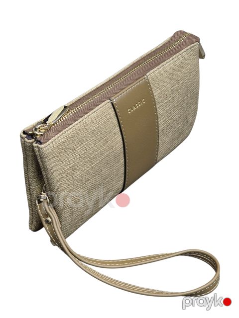 Qadınlar üçün poliuretan pulqabı, açıq qəhvəyi, 18sm x 10sm, 2 kart bölməsi, Çin istehsalı - Yadas_1244-D042_Light-Brown — Bakı