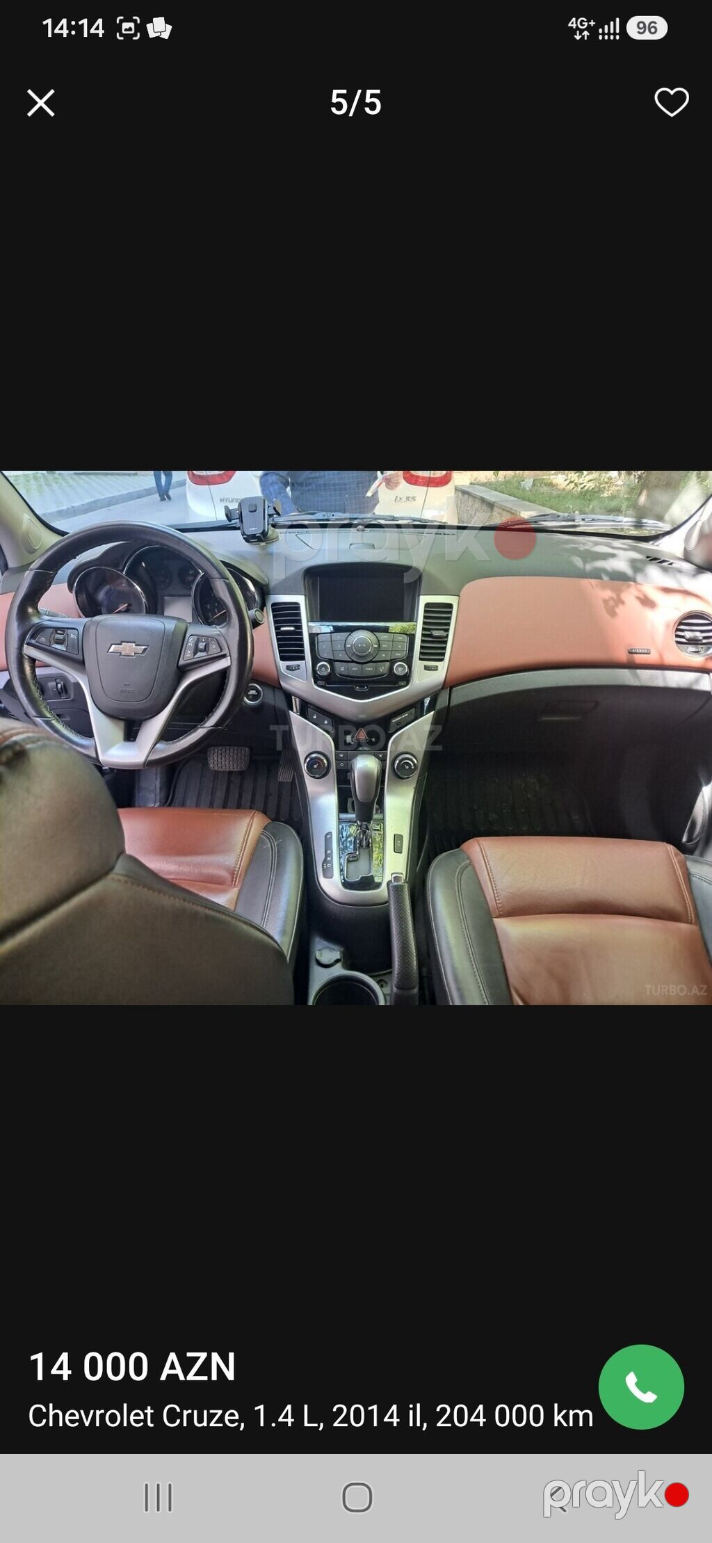 Chevrolet Cruze: 1.4 l 2014 il Sedan — Avtomobillər, Bakı (6)