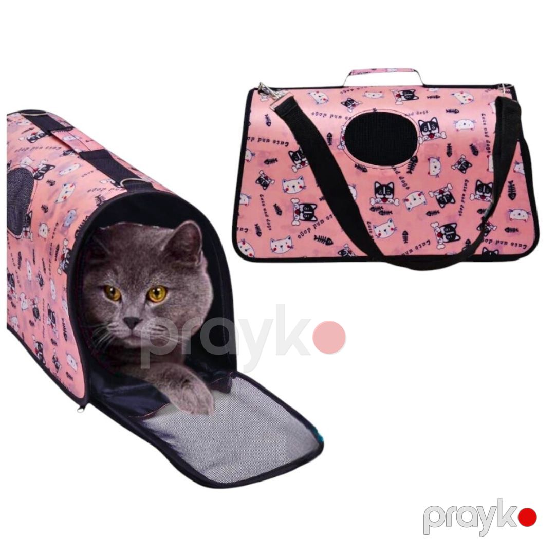 Daşıma çantası TU 2 kiçik cins itlər və pişiklər üçün, çəhrayı, 29x51x22 sm, ölçü L — Mallar, Bakı (2)