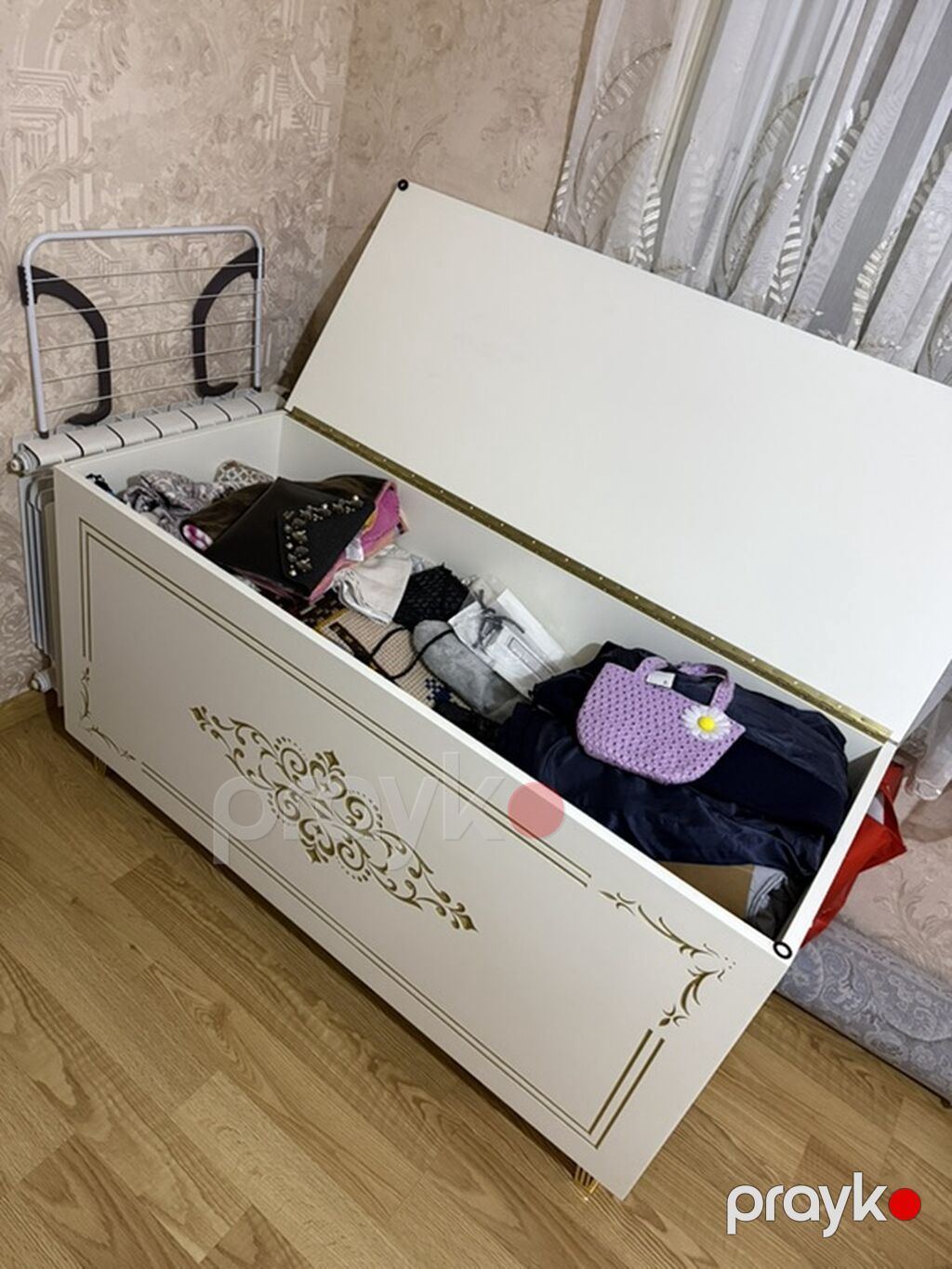 Klassik üslubda dekorativ sandıq/çeyiz qutusu yeni kimidi cox Gözeldi — Pul qutusunun və şkatulyalar, Masazır (2)