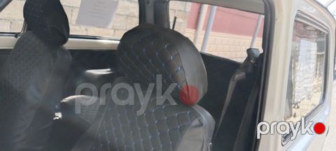 Avtomobil oturacaq örtükləri – qara rəng, mavi sapla romb tikişli — Mingəçevir