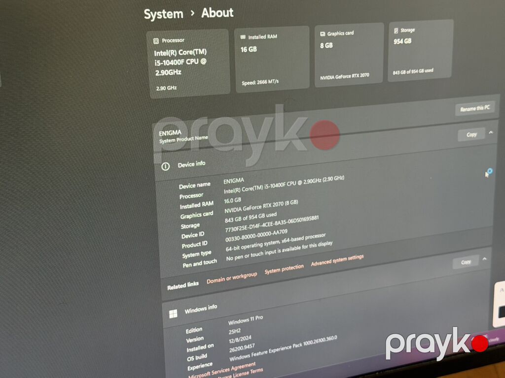 Oyun və iş üçün hazır masaüstü PC + monitor seti Komponentlər — Masaüstü kompüterlər, Bakı (6)
