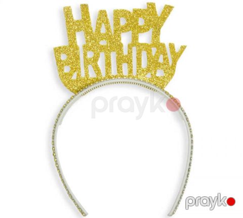 Çənbər Happy Birthday 5353, qızılı — Bakı