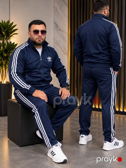 Kişi idman kostyumu SH52, tünd göy, poliester/tekstil, ölçü M — Bakı