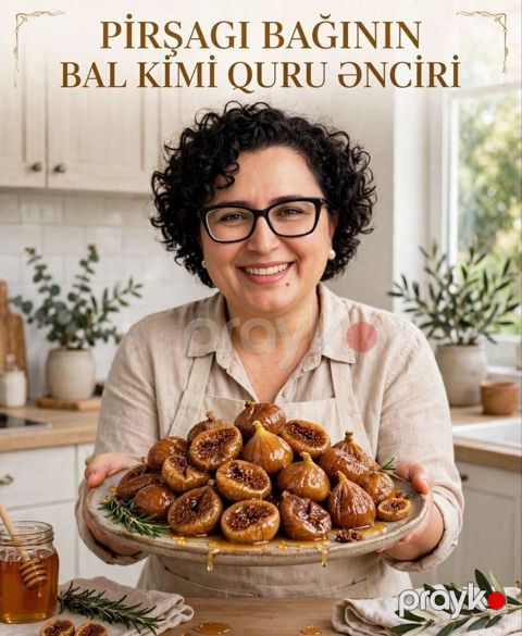 Pirşağı bağından bal kimi quru əncir - Yerli bağ məhsulu: günəşdə — Bakı