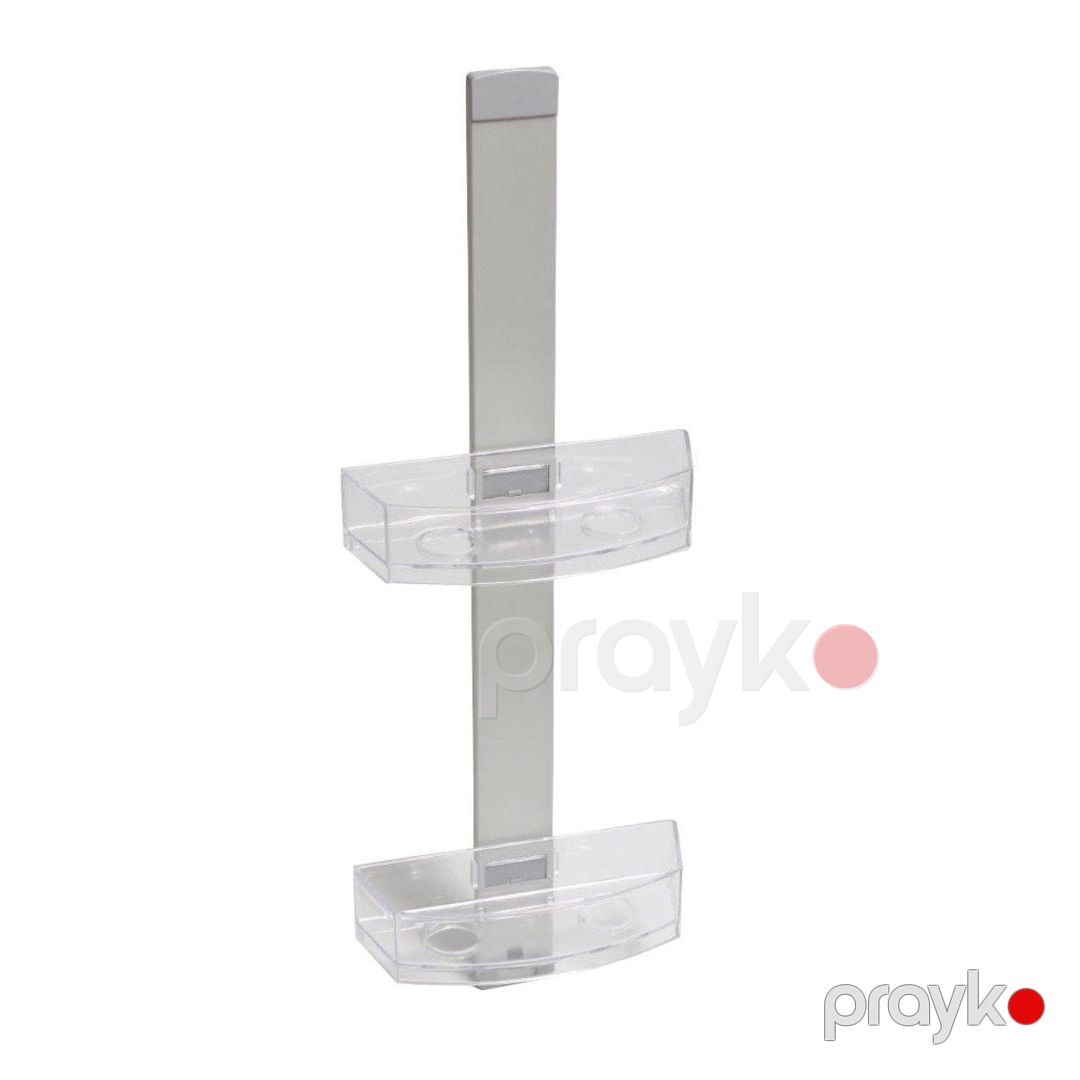 Hamam otağı üçün rəf Primanova, plastik/alüminium, duş kabin üçün, 2 bölməli - AR_PRN23 — Mallar, Bakı (2)