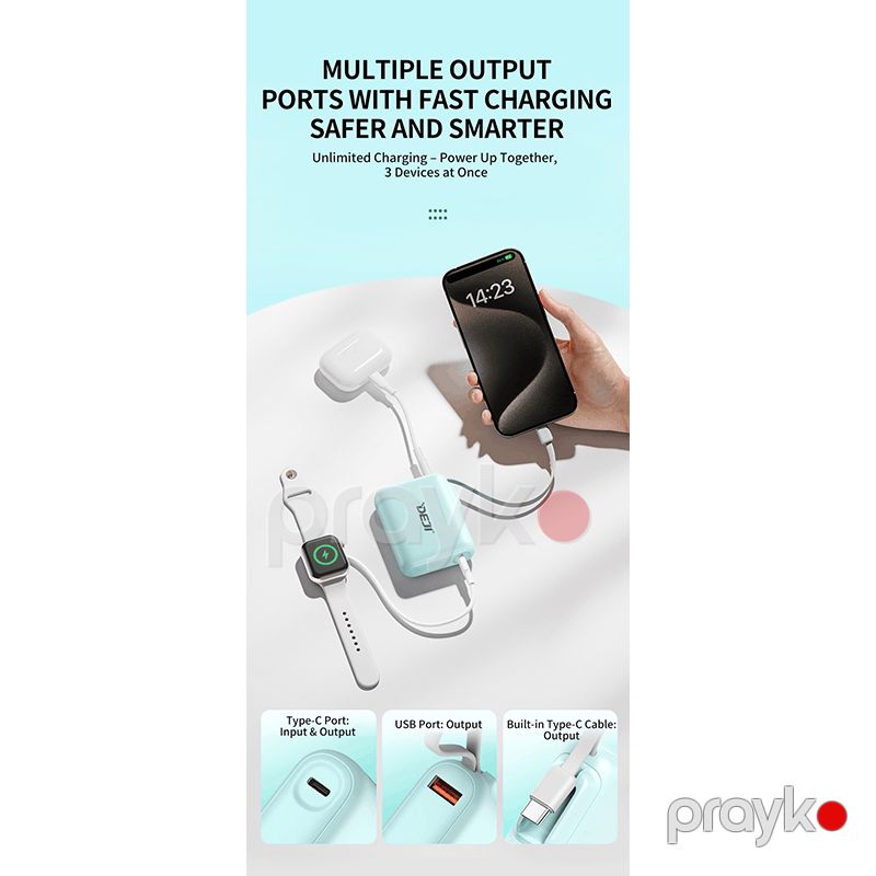Xarici akkumulyator Deji DJ-L10 22.5W 10000 mAh Blue — Mallar, Bakı (6)