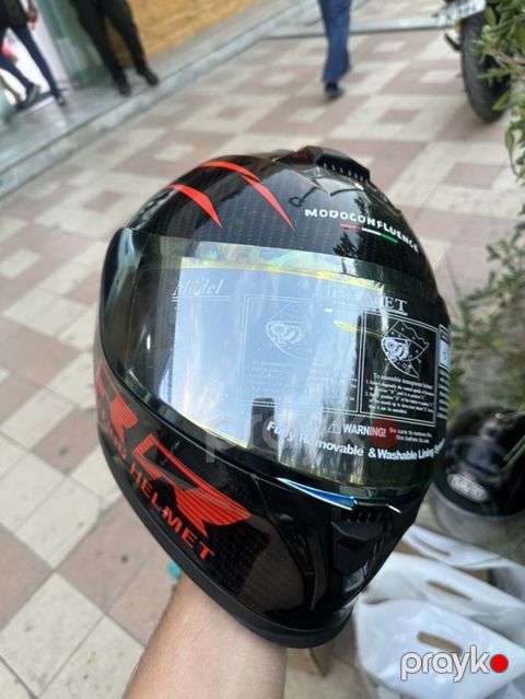 Motodonfluence tam üzlü motosiklet dəbilqəsi - Korpus: karbon lif — Bakı