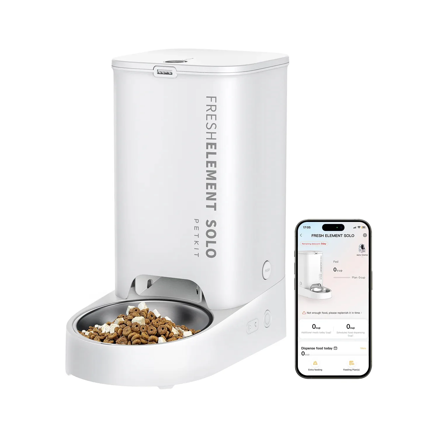 Petkit Yumshare Fresh Element Solo White Smart Pet Feeder — Bakı