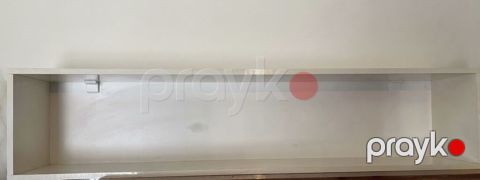 Ağ rəngli divar asma rəf - Material: MDF/laminat tipli taxta panel — Novxanı