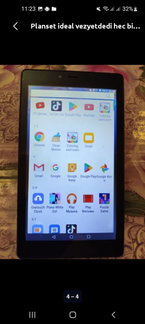 Alcatel Android planşet - Brend/model: Alcatel (arxa qapaqda model — Masazır